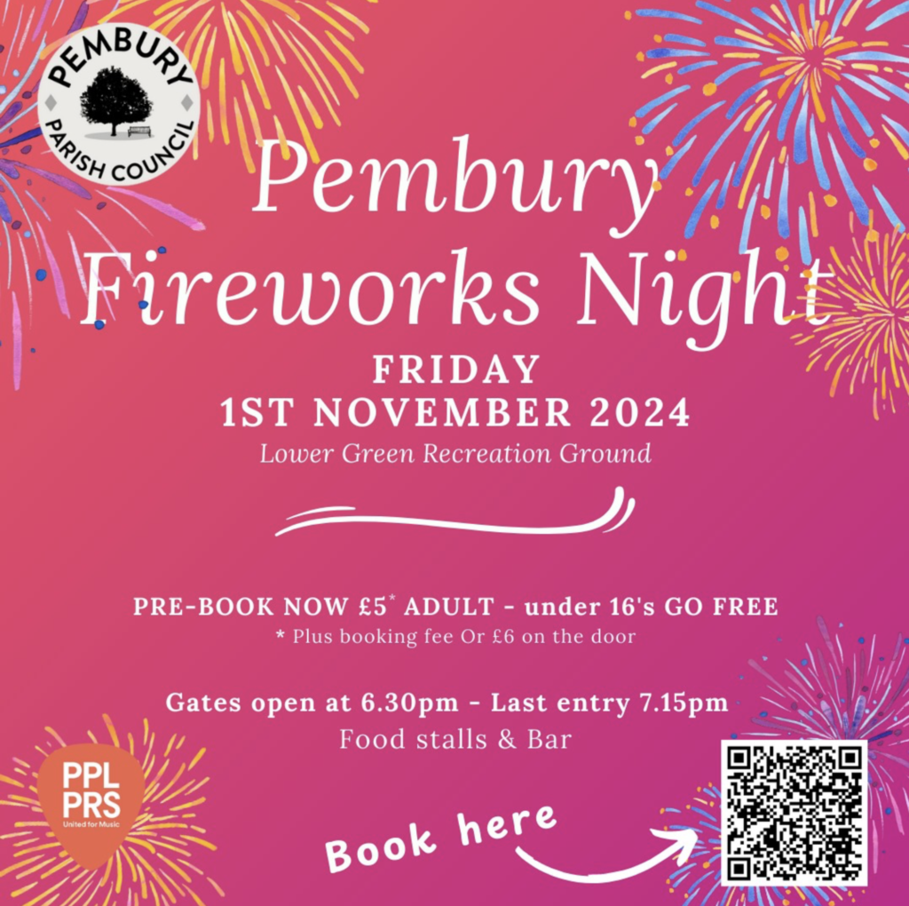 Pembury Fireworks Friday 1 November 2024 Pembury Village